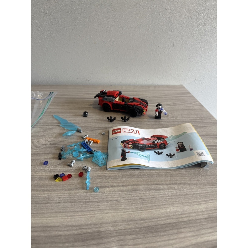 Lego Marvel 76244 Miles Morales Vs Morbis Complete Set Car Mini figures